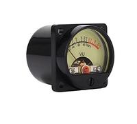 VU Meter Header, Audio VU Meter, Yellow Pointer Dial with White LED Backlit, DB Meter Panel for Amplifier DIY Home Car Audio Modification