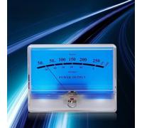 VU Meter Panel, TN-90 Blue Backlit Audio Level Gauge with Zinc Alloy Pointer for Stereo DB Display, ABS Housing 650 Ohm