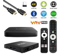 VU+ Plus YAY GO PRO Android 14 UHD 4K Dual-WiFi LAN Chromecast TV IP Receiver