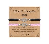 VU100 Gifts for Mother/Father/Daughter/Son Matching Bracelets | Bracelets for Mum Dad Daughter Son Mommy and Me Bracelets Mothers Fathers Day Christmas Birthday Gifts
