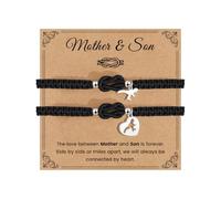 VU100 Gifts for Mother/Father/Daughter/Son Matching Bracelets | Bracelets for Mum Dad Daughter Son Mommy and Me Bracelets Mothers Fathers Day Christmas Birthday Gifts