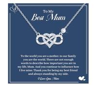 VU100 Mother's Necklace Gifts for Mum Mother's Day Gifts for Mum Mum Gifts from Son and Daughter Heart Pendant Necklace Birthday Gift for Mom Mama