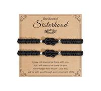 VU100 Sister Gifts from Sister Bracelet for 2 Matching Bracelets for Women Christmas Graduation Birthday Gifts for Bestie Best Friends