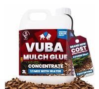 Vuba Easihold 2L Concentrate Mulch Glue - Rubber Bark & Wood Chippings Adhesive, Dual Bond Tech, Mix 1:1 with Water, Landscaping Stabiliser for Paths, Patios & Borders, 10m², 3-Year Protection