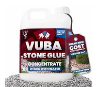 Vuba Easihold 2L Concentrate Rock Glue - Stone Adhesive, Dual Bond Technology Mix 2:1 with Water, Pea Gravel Stabiliser for Landscaping Paths, Patios & Borders 8m² Coverage, 3-Year Protection