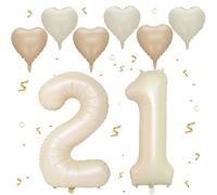 VUCDXOP Gradient Rainbow Digital Balloon 21, XXL Giant Birthday 40 inch Number Foil Numbers 2 & 1, Decoration Anniversary Party Decoration, Fly with Helium(Number 21/12)