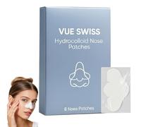 Vue Swiss Nose Patches, Hydrocolloid Blackhead Remover Strips Overnight, Absorbs Impurities, Removes Dirt and Oil, Suitable for All Skin Types, 8 Pieces (2Box)