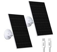 VUEBEE 7W Solar Panel for EufyCam, USB-C Micro USB, 2 Pack
