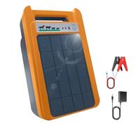 VUEBEE Solar Electric Fence Charger, 0.2J 8kV Solar Powered Fence Charger with Day/Night Mode, 24-Hour Uninterrupted Protection for Livestock, Poultry & Garden