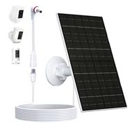 VUEBEE Solar Panel for Ring Camera, Compatible with Ring Stick Up Cam (2nd/3rd Gen) & Pro, Spotlight Cam Plus/Pro (Battery), 7W Solar Charger with USB-C to 3.5mm Adapter, 8.8ft Cable & 360° Mount