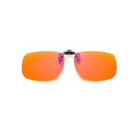 VUEECLAT Clip On Blue Light Glasses for Woman Men Orange with 180° Flip Feature - Protect Your Eyes from Digital Screen Damage & Reduce Eye Strain (Perfect for Glasses Wearers)