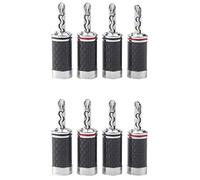 Vueqkueg Banana Plugs 8-Pack Natural Sound Carbon Fiber Copper Plating | 8-pack delivers natural, balanced sound with carbon fiber body and copper plating for clear mids and controlled lows.