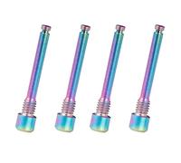 Vueqkueg Bolts - Titanium Disc Brake Threading | Titanium alloy bolts for bicycle disc brakes with resistance; 4x included.