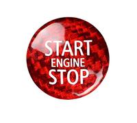 Vueqkueg Engine Stop Button Cover Carbon Fiber Red Finish for R55-R61 | Designed for R55-R61 models, quick clip-on install, the original surround from scratches and wear.