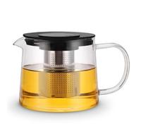 Vueqkueg Glass Teapot with Stainless Infuser 1000ml for Blooming Loose Tea | for tea lovers; clear glass body shows the bloom while infuser traps leaves for a tidy pour. Great for tastings.