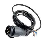 Vueqkueg Trailer Wiring 12V 13 Pin Plug with Cable and Ground Interface | Clear installation with simple steps and hardware included reduces setup time; no tools needed every time.