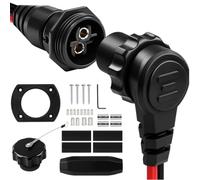 Vueqkueg Trolling Motor Plug UniversalCompatibility Seal 60A | Supports 1-10 AWG wires and up to 60A continuous current for versatile marine power.