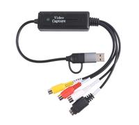 Vueqkueg Video Capture Card USB-C AV S-Video 720x576 30Hz for Cameras Pro | Capture high-contrast video from cameras with 720x576 30Hz, PAL/NTSC support, easy plug-and-play USB-C interface.