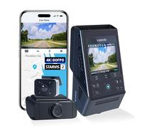 Vueroid S1 4K Infinite 3 Channel Dash Cam Front and Inside Rear Car Camera, 4K, 2.5K Dashcam for Car, STARVIS 2, Night Vision, 24/7 Recording, 5G WiFi GPS, Car Surveillance Camera, Gifts for Men Women