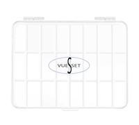 Vueset Empty Grid Makeup Palette with 24 Sections, Ideal for Professional Hair & Makeup Artists, Eyeshadow, Lipstick, Hair Accessories Palette