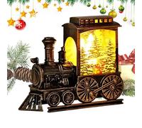 Vuggdt Christmas Train Lantern | Decorative Christmas Train Snow Globe Lantern,LED Village Christmas Train Statue for Family Gatherings, Festivals Decor