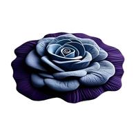 Vuggdt Diatomite Bath Mat | Absorbent Diatomaceous Bathroom Anti Slip Mat - Fast Drying 3D Realistic Flower Pattern Rug 15.75x15.75in For Hotel Pool