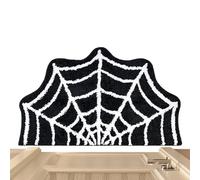 Vuggdt Gothic Bathroom Rug | Halloween Spider Web Rug Bath Mat,Non-Slip Super Absorbent Halloween Bathroom Floor Mat for Front Door Bathtub Kitchen