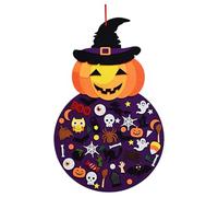 Vuggdt Halloween Decor - Halloween Felt Pumpkin Witch Decor | Interactive 2.8Ft Ornament Festive Toy for Festival Girl Party Home Activities Kids Gathering Boy