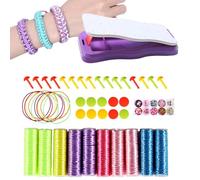 Vuggdt Hand Rope Braider Kit, Friendship Bracelet Maker Kit, Diarypiece Bracelets DI-Y Crafts Braiding Set, Girls Bracelet Making Set, Hand Rope Braider, Creative Bracelets Braiding Toy for Kids