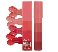 Vuggdt Lip Color Set,Lip Oil Tinted Set | Long-lasting Lip Gloss Set for Women, 4 Waterproof Portable Matte Lipstick Makeup Set