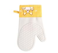 Vuggdt Oven Mitts Heat Resistant | Non-slip Silicone Pot Holder Gloves,Double-layer Insulated Thicken Cotton Liner Dog Pattern Mittens for Cooking Bakery Grilling Barbecue Stove Pizza Outdoor