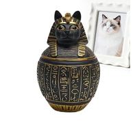 Vuggdt Urn for Dog Ashes - Resin Ancient Egyptian Cat Keepsake,Puppy Souvenir Urn - for Pet Parents Animal Lovers Grieving Families Home Apartment Living Room Bedroom Study Desk Dressing Table Bedside