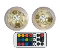 Vuggdt Waterproof Puck Lights | Waterproof Tea Light | Battery Powered Underwater Lights with Remote Control, Color Changing Hot Tub Lights for Aquarium, Swimming Pool