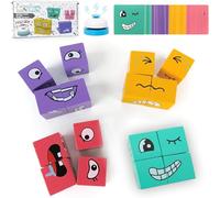 Vugttuon 89 Pcs 3d Face Changing Jigsaw Puzzle Puzzle Games Emoji Game Face Changing Building Blocks Game Educational Puzzles Toy Board Games For Kids And Adults With Bell Educational Montessori Toy