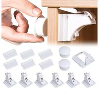 Vugttuon Magnetic Child Safety Cupboard Locks, Baby Drawer Lock 6 Locks + 2 Keys, Magnetic Child Lock, Child Proof Cupboard Locks, Baby Safety Locks for Kitchen Cabinets, Drawers, Door, Self-Adhesive