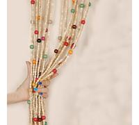 VUIKLCty Beaded Bamboo Curtains Bamboo Door Curtains Natural Room Divider Curtains Wire Curtains Window Decoration Room Bedroom Cafe Customised(41 strands (80x180cm))