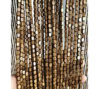 VUIKLCty Beads Curtains Bamboo Beaded Door Curtains Wooden Hanging Room Divider Decorative Handmade Door Bead String Curtains(60 strands-60x110cm)