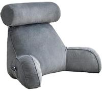 VUIKLCty Bed Pillow Reading Pillow With Neck/Arm Support, Back Lumbar Support Cushion, Adult Back Lounge Cushion, Great Backrest For Reading A Book Or Playing A Game!(Grey,75x40x40cm)