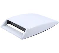 VUIKLCty Bumper trim Universal Decorative Air Intake Cover For Car Bonnet Ventilation Turbocharged Ventilation Sticker Adhesive grille(White)