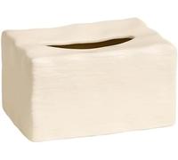 VUIKLCty Ceramic Square Solid-Colour Tissue Box: Stylish And Practical(White)