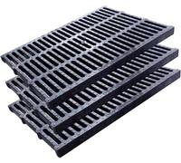 VUIKLCty Concrete Permeable Grating Rectangular Drainage Grates Pavement Landscape Factory Garden Channel Drain Covers Pack Of 3 Underground Drainage Trough(50x35x4cm/19.6x13.7x1.6in)