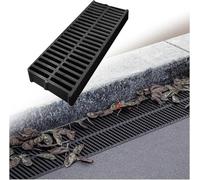 VUIKLCty Concrete Permeable Grating Rectangular Outdoor Channel Drainage Board Suitable For Pavement Landscaping Factory Gardens Underground Drainage Trough(50x10x2cm/19.6x3.9x0.8in)