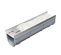 VUIKLCty Concrete Permeable Grating U-shaped Channel Drainage System Suitable For Garden Courtyards, Backyards And Footpaths Underground Drainage Trough(100x14x10cm)