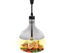 VUIKLCty Countertop-mounted Restaurant Suspended Infrared Food Heating And Holding Lamp Ceiling-mounted(Silver)