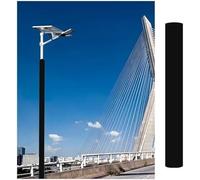 VUIKLCty Durable Protective Covers For Outdoor Posts In Sports Fields And Playgrounds(H-5.9ft Black,Dia 8.7in)