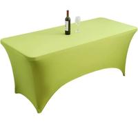 VUIKLCty Fitted Rectangular Stretch Tablecloth, Machine Washable, Ideal For Parties, Banquets And All Kinds Of Events(Grass Green,6FT 183x76cm)