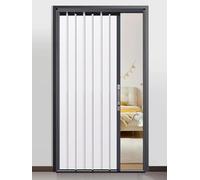 VUIKLCty Folding Door Partitions Folding Door Sliding Barn Door for Kitchen Pantry Accordion Folding Door Kits with Lock and Keys Privacy Panels(62x80in(161x203cm))
