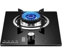 VUIKLCty Gas Cooker gas hob Built-in Gas Hob 33CM Black Glass Home Kitchen Gas Cooker, With 5.2KW Burners & Flame Failure ProtectionPropane Cooktops For Kitchen(LPG)