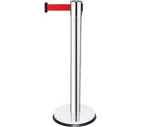 VUIKLCty Heavy Duty Crowd Control Stanchion Post Telescopic Isolation Belt Unit Stainless Steel Protective Fence Hotel Cordon for Museum Cinema(3m)