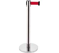 VUIKLCty Heavy Duty Crowd Control Stanchion Post Warning Parking Lot Railing Isolation Belt Exhibition Outdoor Display Guardrail Shopping Mall Guardrail(5m)